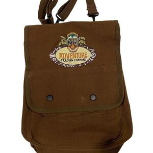 Disneyland Disney Tiki Adventure Trading Company‎ Brown Bag Backpack RARE.